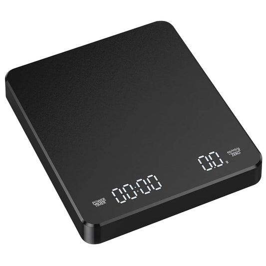 High Precision Digital Coffee Scale with Timer - 3Kg/0.1G Matte Black Espresso Kitchen Scale