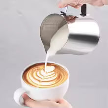Stainless Steel Milk Frothing Jug – Latte Art, Cappuccino & Espresso Pitcher with Measurement Markings